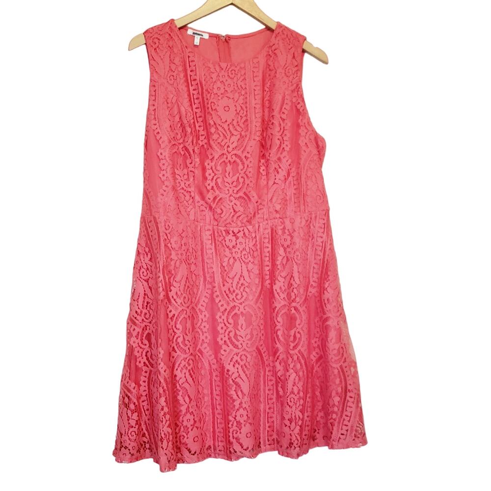 Maurices Pink Sleeveless Lace Dress Barbiecore Womens‎ Plus 18